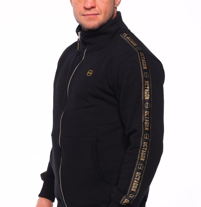 Men's Octagon Zip Stripe sweatshirt black 2