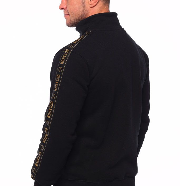 Men's Octagon Zip Stripe sweatshirt black 3