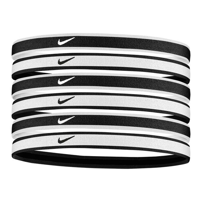 Nike Tipped Swoosh Sport 2.0 headbands 6 pcs black and white N1002021-176 2
