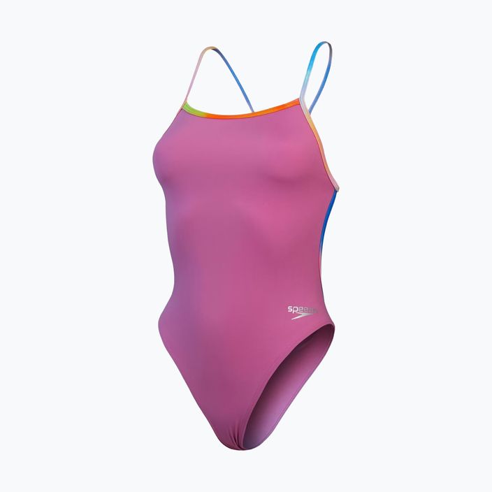 Speedo Solid Vback kiki pink one-piece swimsuit