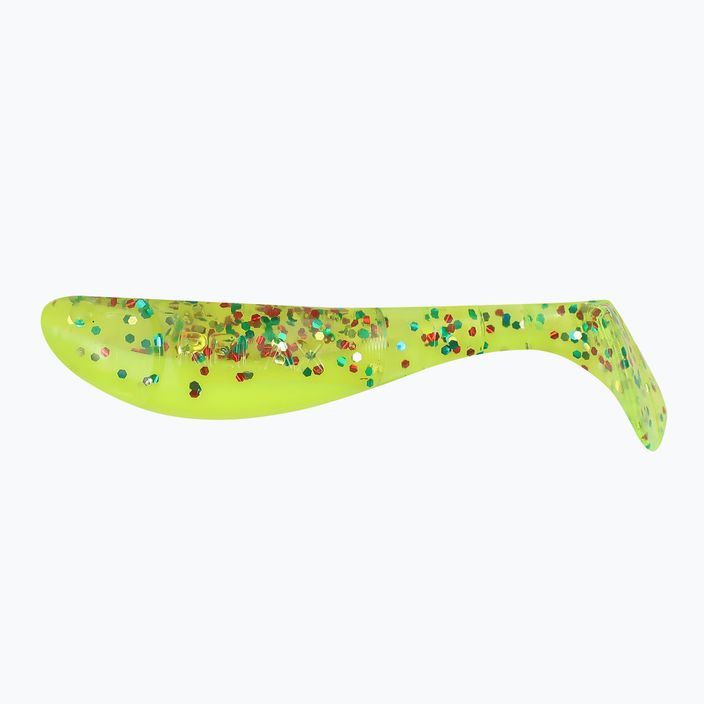 Relax Hoof rubber lure 2.5 Laminated 4pc silk chartreuse-multi glitter BLS25