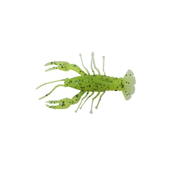 Relax Crawfish 1 Laminated rubber lure 8 pcs chartreuse-black jumbo glitter white CRF1 2