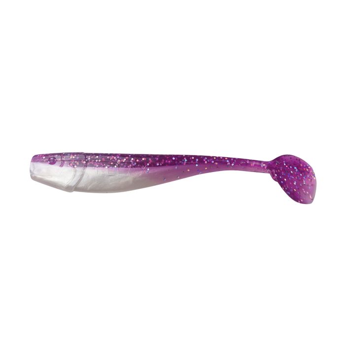 Relax Kingshad 5 Laminated rubber lure 3 pcs purple-hologram glitter white pearl KS5 2