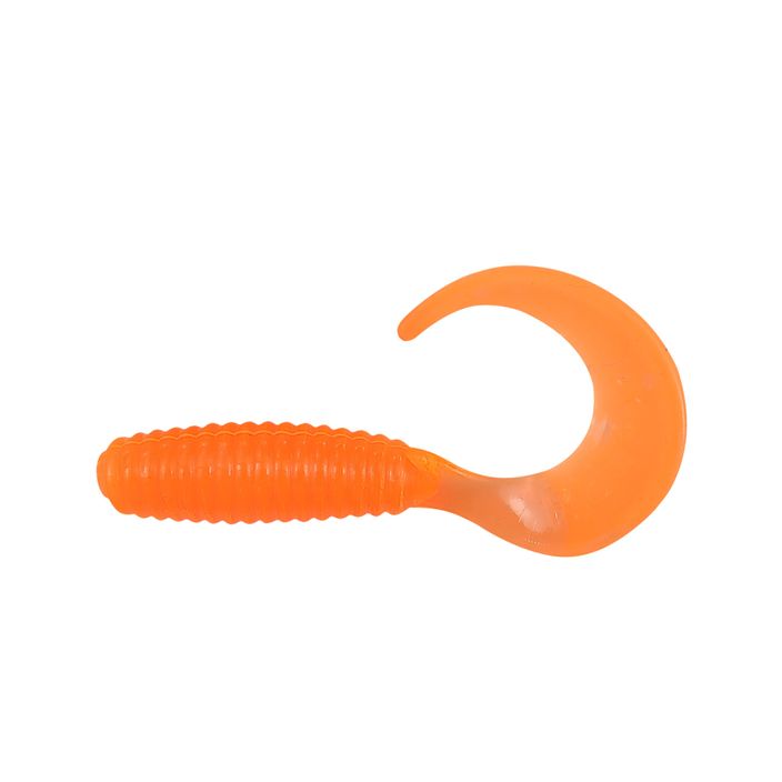 Rubber bait Relax Twister VR1 Standard 8 pcs transparent orange VR1-TS 2