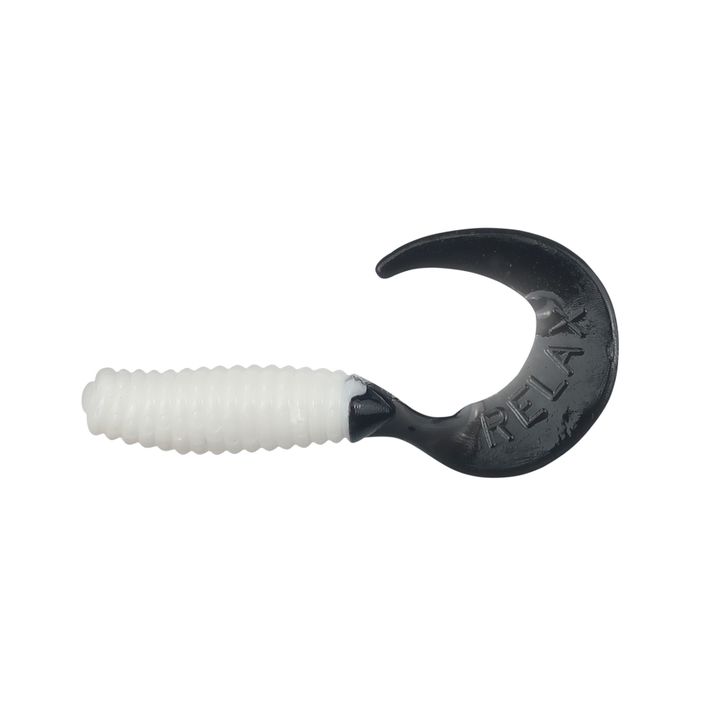 Relax Twister rubber lure VR1 Standard 8 pcs white-black VR1-TS 2