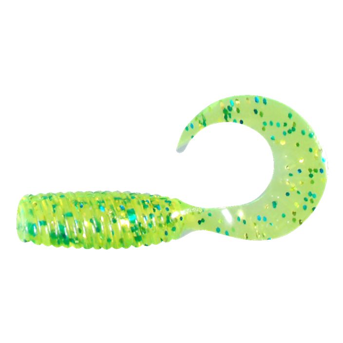 Relax Twister rubber lure VR1 Standard 8 pcs chartreuse-gold blue glitter VR1-TS 2