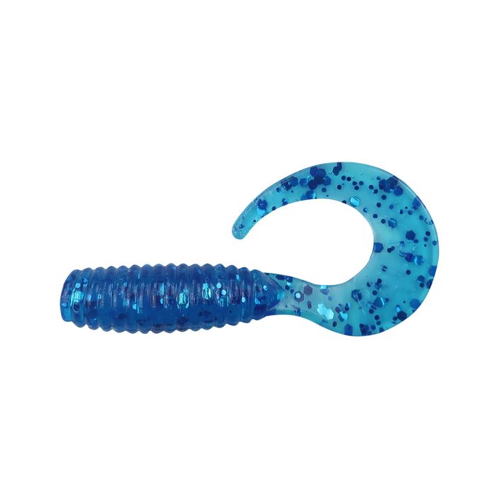 Rubber bait Relax Twister VR1 Standard 8 pcs pylo blue glitter VR1-TS 2