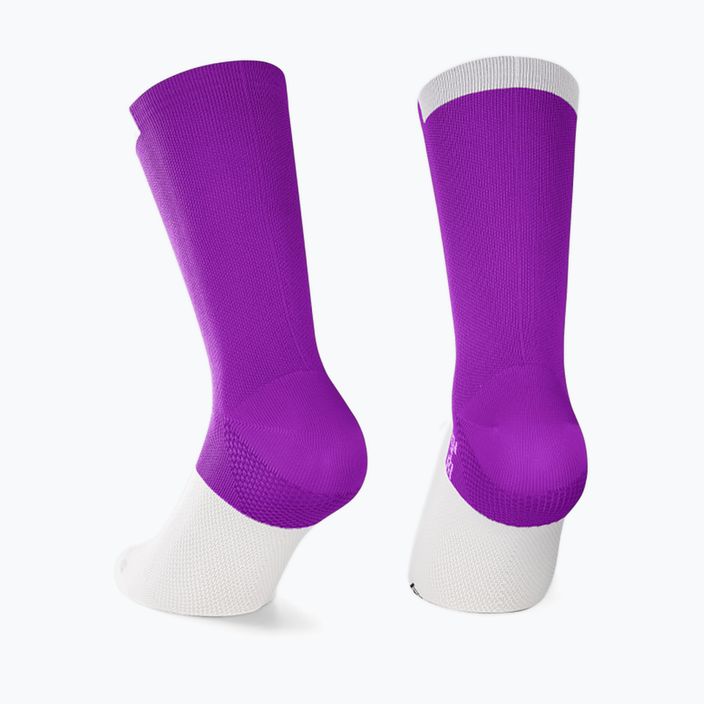ASSOS GT C2 cycling socks purple and white P13.60.700.4B 5