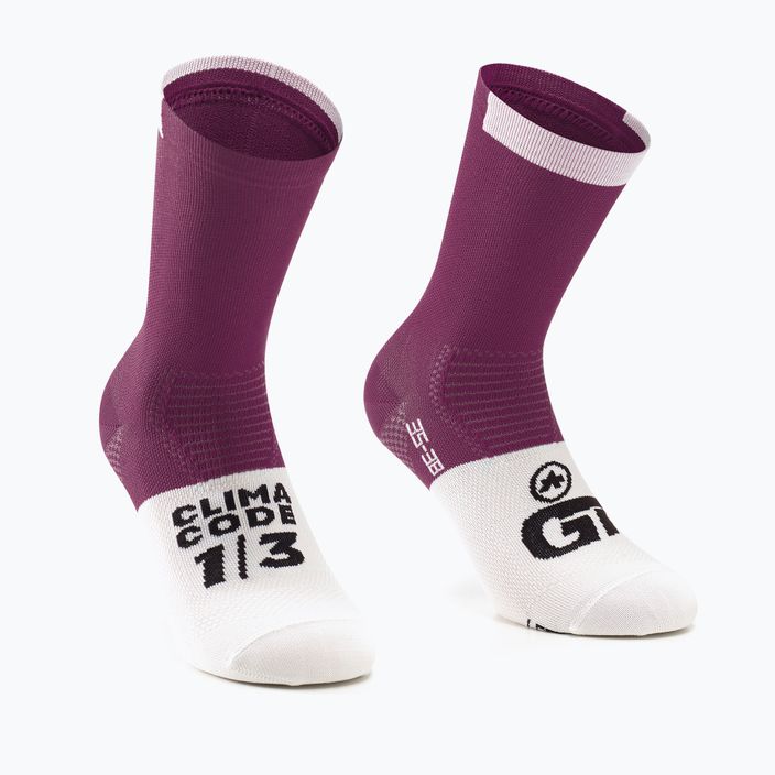 ASSOS GT C2 red and white socks P13.60.700.4O.0