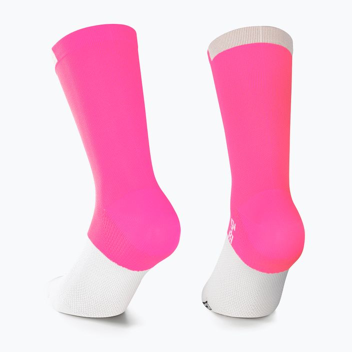 ASSOS GT C2 pink and white cycling socks P13.60.700.41.0 2