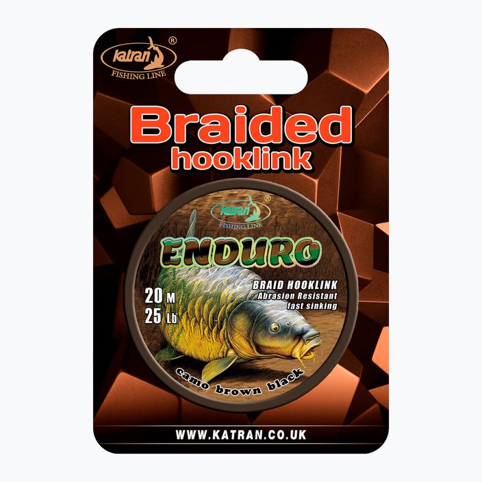 Katran Enduro Braided Carp Hook Links brown 2