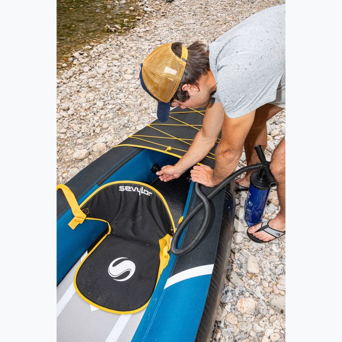 Sevylor Montreal blue/black 3-person inflatable kayak 10