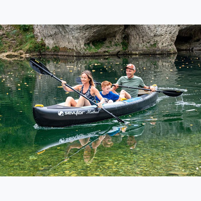 Sevylor Montreal blue/black 3-person inflatable kayak 14