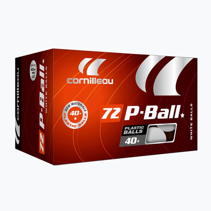 Cornilleau P-Ball* ABS EVOLUTION table tennis balls 72 pcs white 3