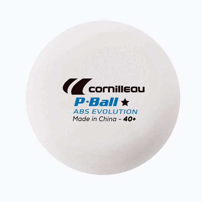 Cornilleau P-Ball* ABS EVOLUTION table tennis balls 6 pcs. White 2