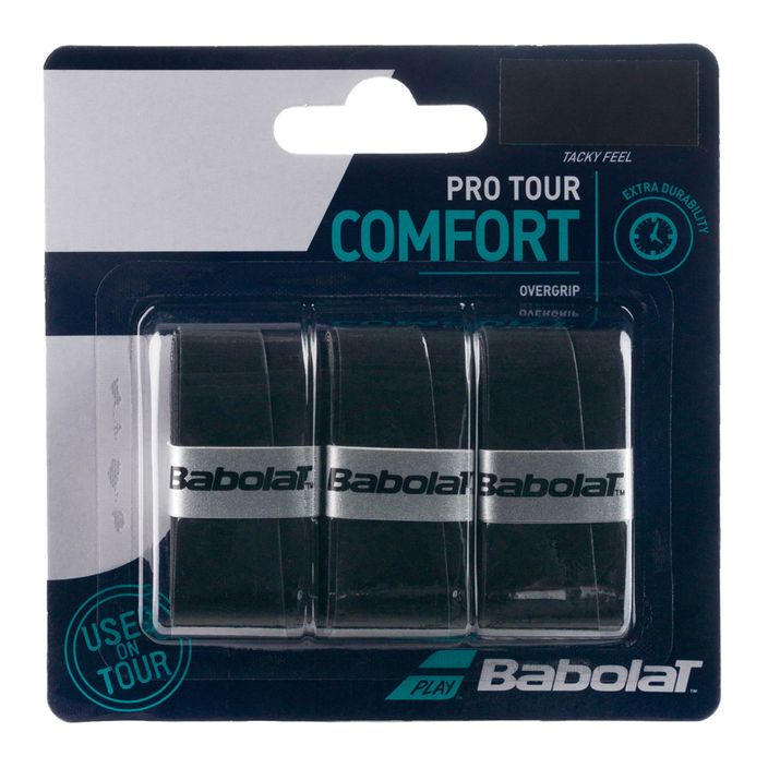 Babolat Pro Tour tennis racket wraps 3 pcs black 653037 2