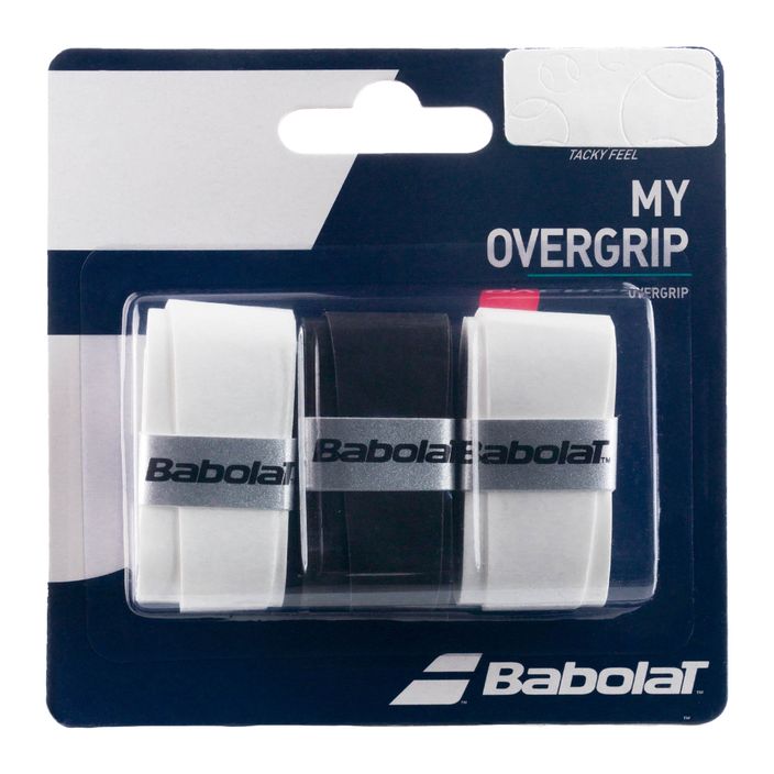 Babolat My Overgrip tennis racket wraps 3 pcs black & white 653045 2