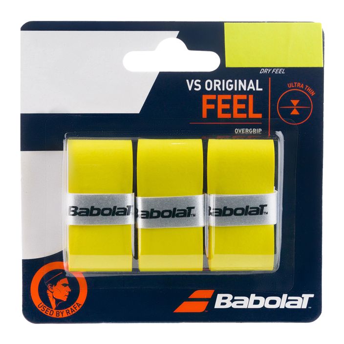 Babolat VS Original tennis racket wraps 3 pcs yellow 653040 2
