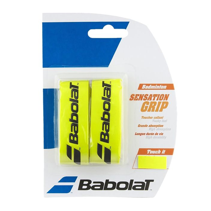 Babolat Grip Sensation badminton racket wraps 2 pcs. yellow 2