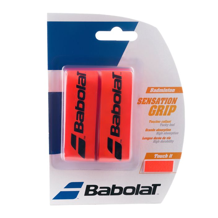 Babolat bad.Grip Sensation badminton racket wraps 2 pcs red 154941 2