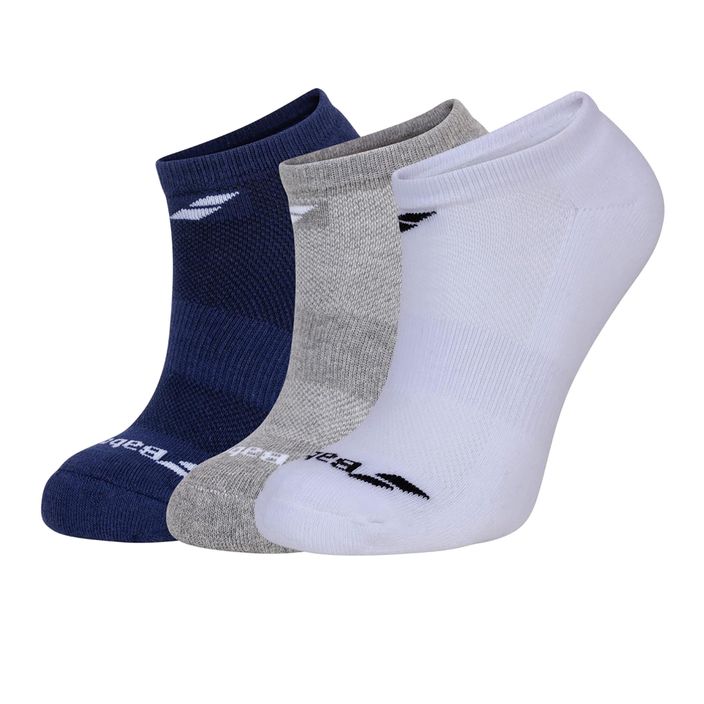 Babolat Invisible tennis socks 3 pairs white/ navy/grey 5UA1461 2