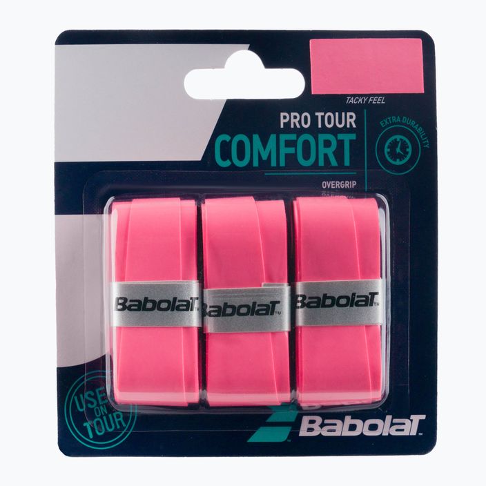 Babolat Pro Tour tennis racket wraps 3 pcs pink 653037