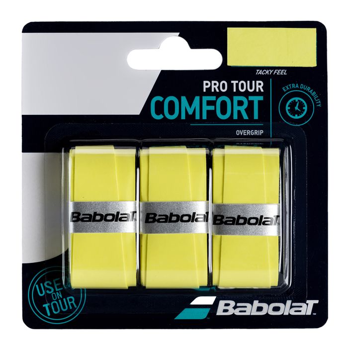 Babolat Pro Tour tennis racket wraps 3 pcs yellow 653037 2