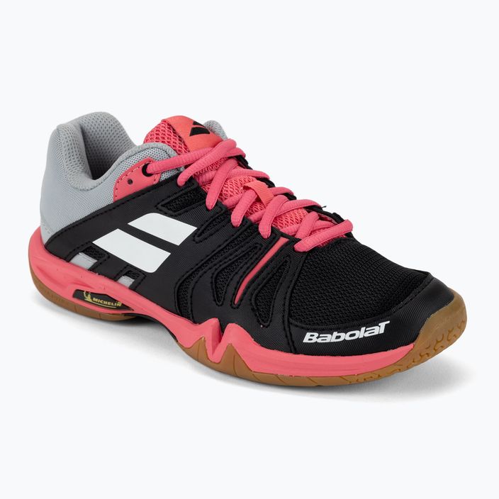 Women's badminton shoe Babolat 22 Shadow Team black/pink 31F2106