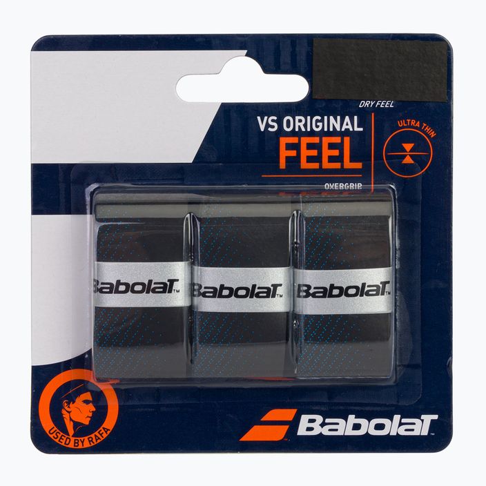 Babolat VS Original tennis racket wraps 3 pcs black/blue 653040