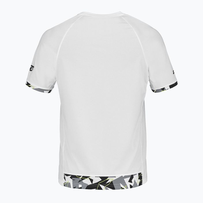 Men's Babolat Aero Crew Neck Tennis Shirt White 2MS23011Y 2