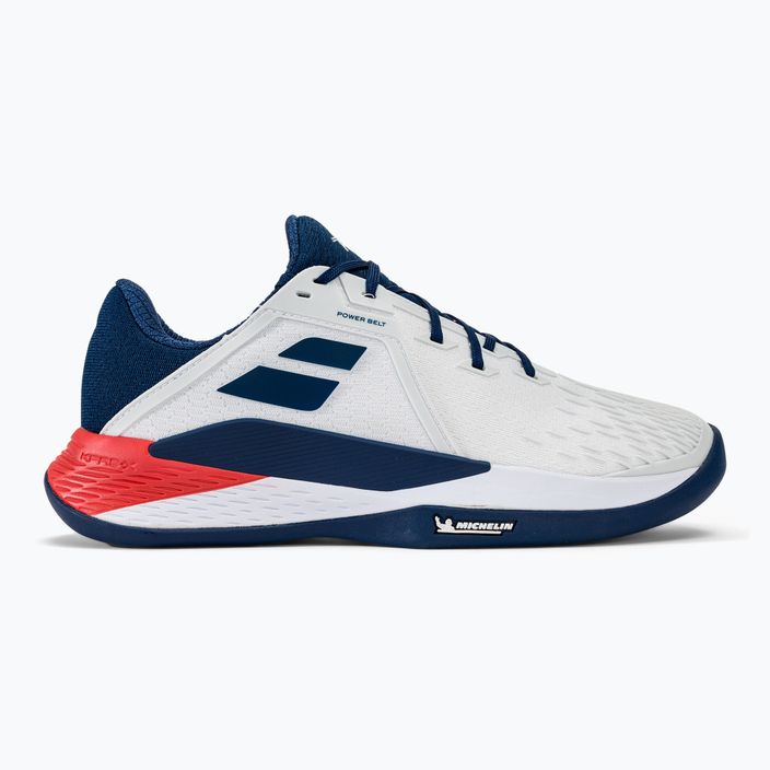 Babolat Propulse Fury 3 Clay white/estate blue men's tennis shoes 2