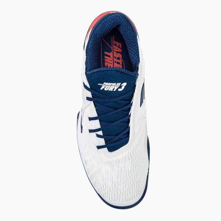 Babolat Propulse Fury 3 Clay white/estate blue men's tennis shoes 5