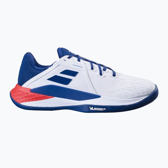 Babolat Propulse Fury 3 Clay white/estate blue men's tennis shoes 9
