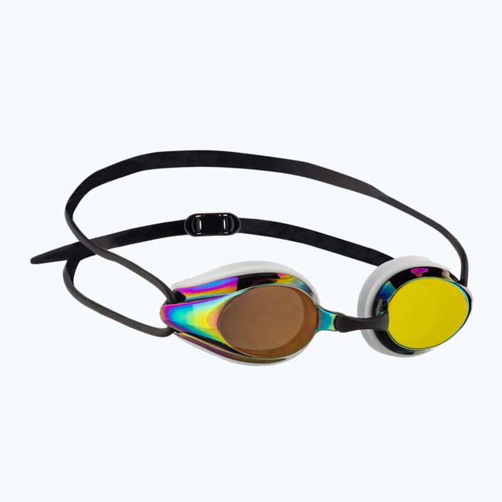 Arena Tracks Mirror white/redcopper/black swimming goggles