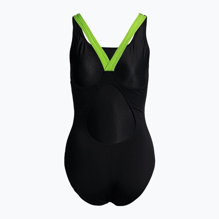 Women's one-piece swimsuit arena Shadow One Piece black/green 000088/506 2