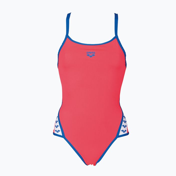 Women's one-piece swimsuit arena Team Stripe Super Fly Back One Piece red-blue 001195/477 5