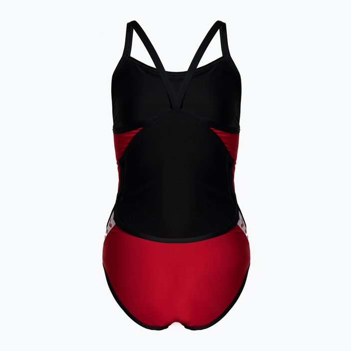 Women's swimsuit arena Team Stripe Super Fly Back One Piece red/black 001195/415 2