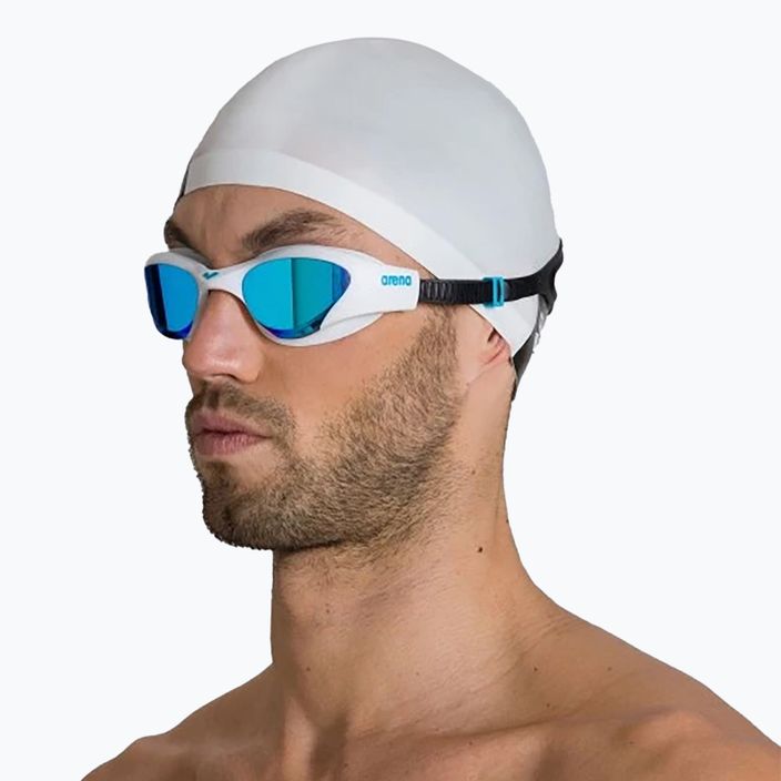 Arena The One Mirror blue/white/black swimming goggles 2