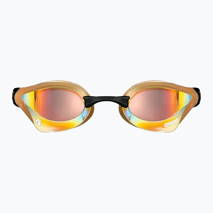 Arena swimming goggles Cobra Core Swipe Mirror yellow copper/gold 2