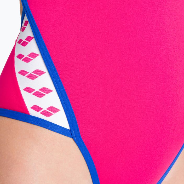 Women's one-piece swimsuit arena Team Stripe Super Fly Back One Piece pink 001195/970 7