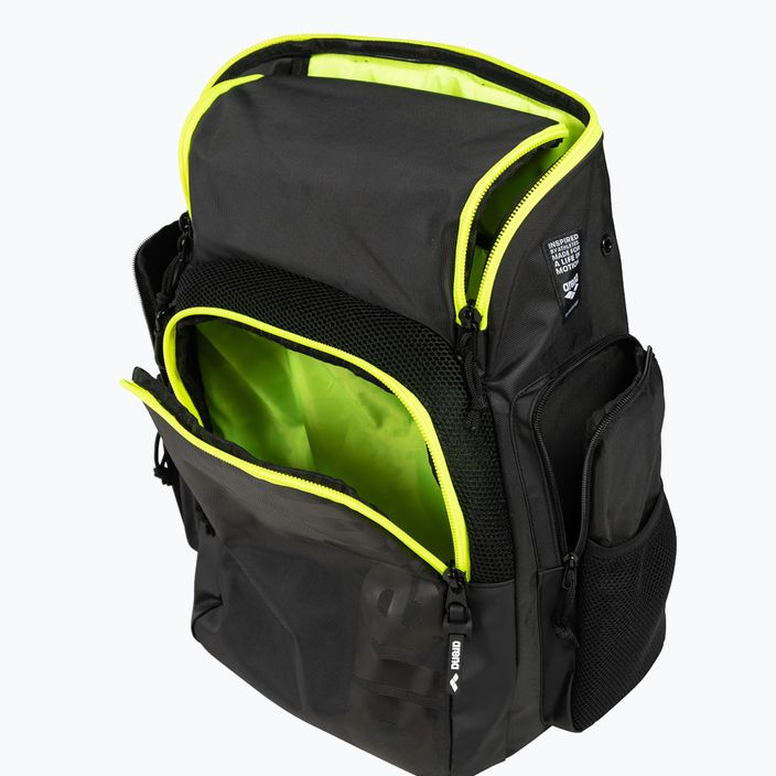 Arena Spiky III 35 l dark smoke/neon yellow swimming backpack 5