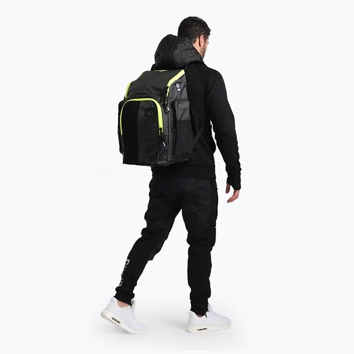 Arena Spiky III backpack 45 l dark smoke/neon yellow 12