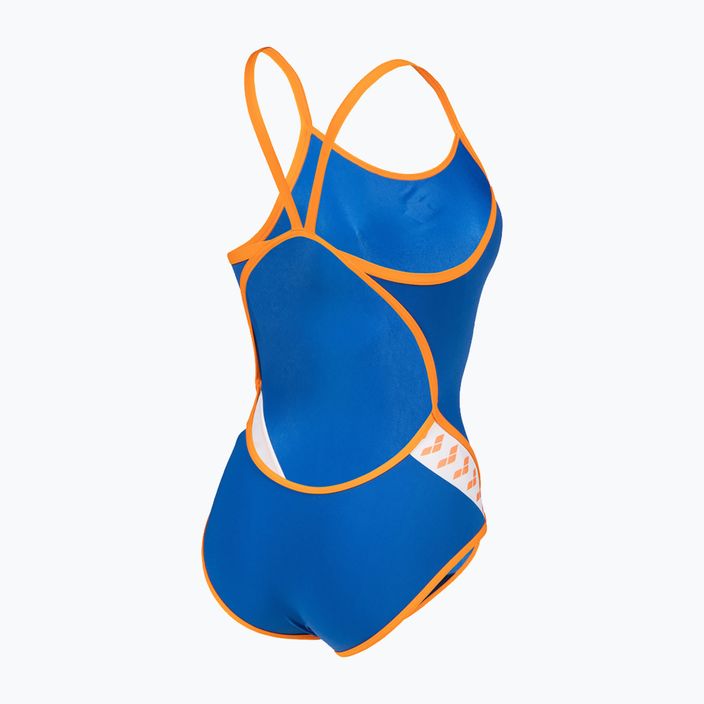 Women's arena Icons Super Fly Back Solid blue/orange one-piece swimsuit 005036/751 4