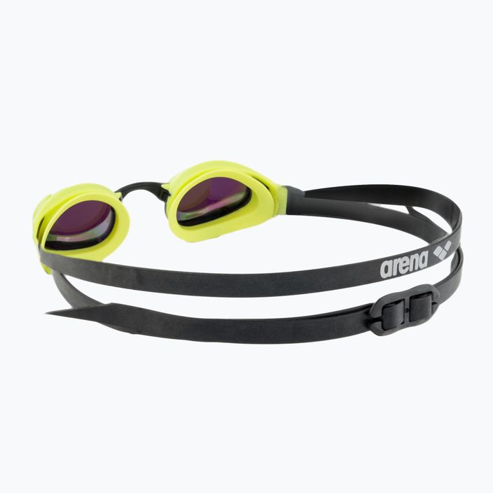 Arena swimming goggles Cobra Core Swipe Mirror emerald/cyber lime 4
