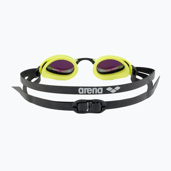 Arena swimming goggles Cobra Core Swipe Mirror emerald/cyber lime 5