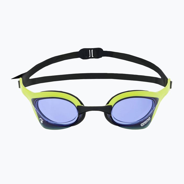 Arena Cobra Ultra Swipe swimming goggles royal blue/cyber lime 2