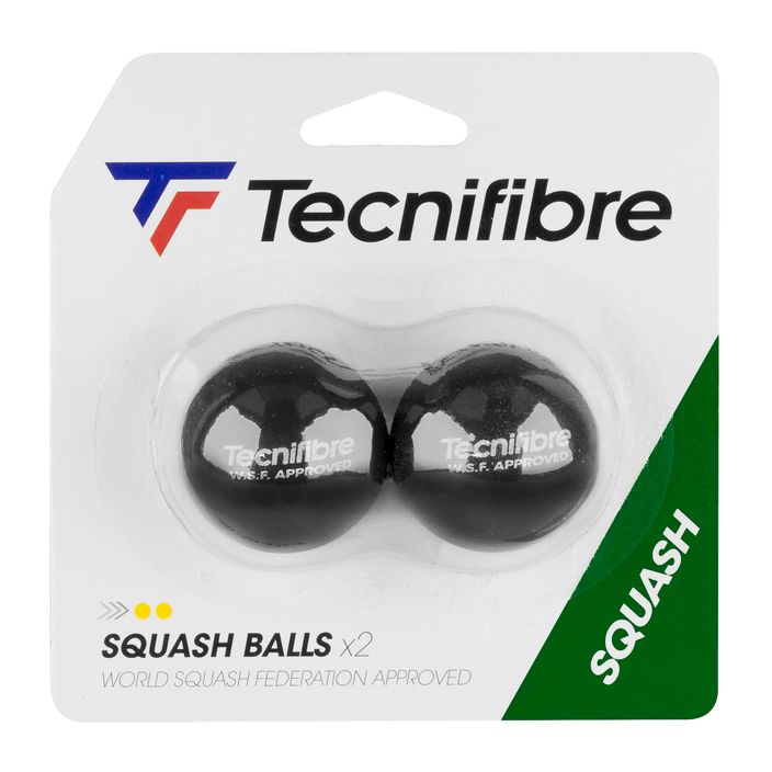 Tecnifibre squash balls sq Balls Double Yellow 2 pcs black 54BASQDOUB