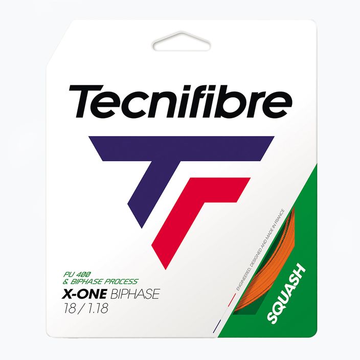 Tecnifibre X-One Biphase squash string 10 m orange