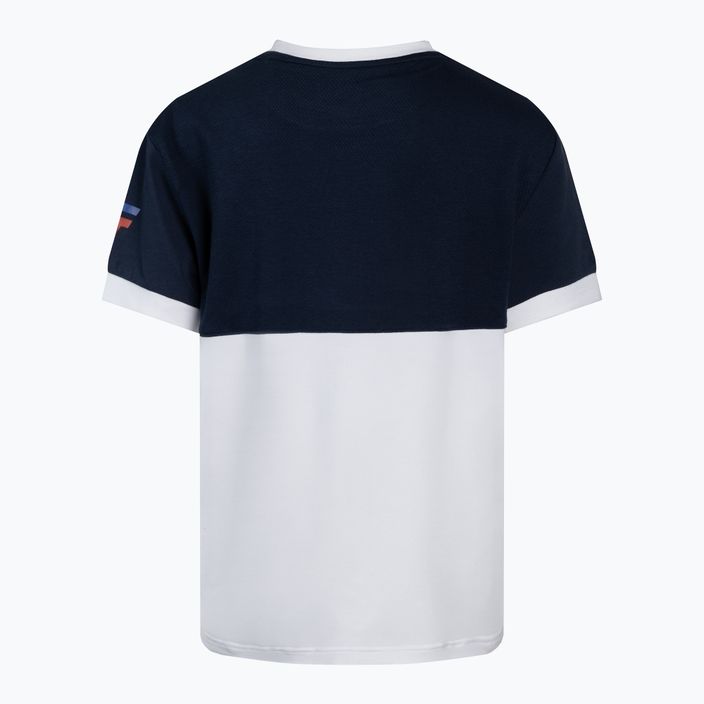Tecnifibre Stretch white and blue children's tennis shirt 22F1ST F1 2