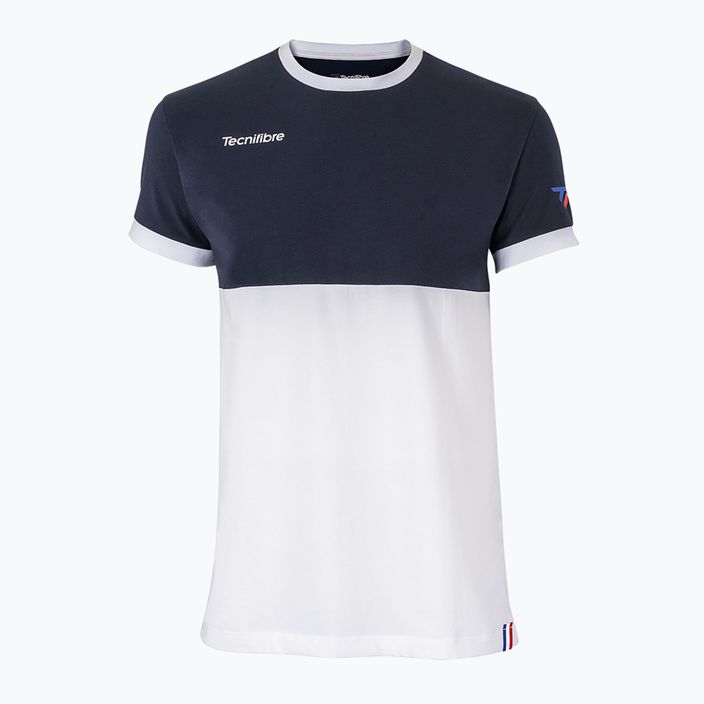 Tecnifibre Stretch white and blue children's tennis shirt 22F1ST F1 6